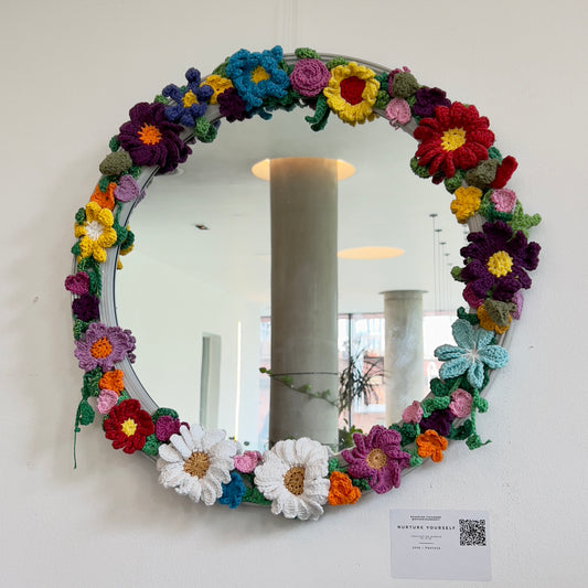 Nurture Yourself - Round Mirror by Brandina Chisambo